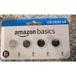 Amazon Basics CR1632 Lithium Coin Cell Battery 3 Volt 4 Pack NIP